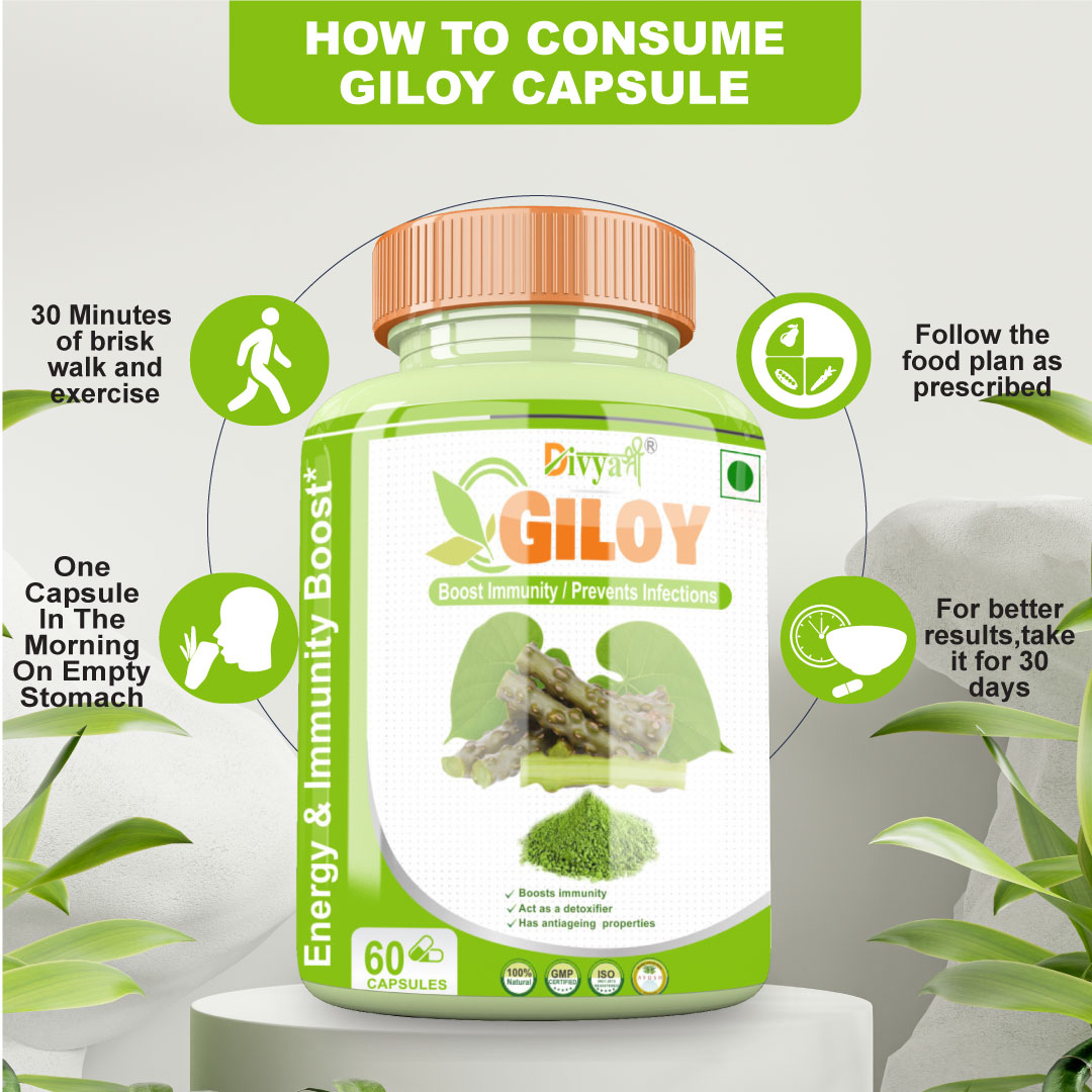 Giloy Capsules, Herbal Supplement, Immunity Booster, Ayurvedic Medicine, Traditional Medicine, Natural Remedy, Detoxification, Anti-inflammatory, Digestive Aid